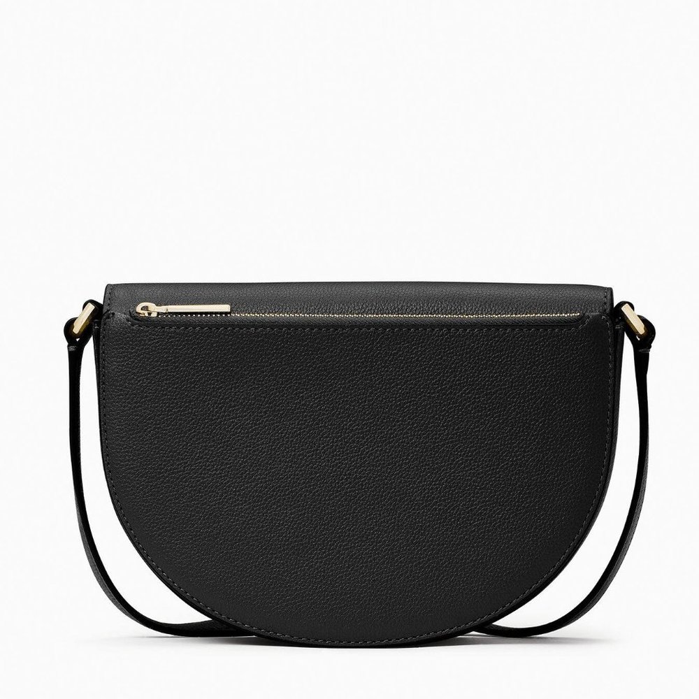 New Kate Spade Luna Crescent Crossbody bag Leather Black - Picture 5 of 5